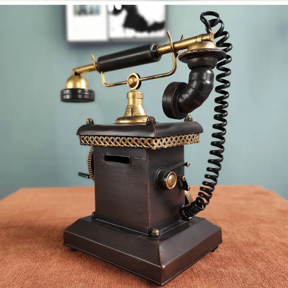 Vintage Cast Iron Telephone Model