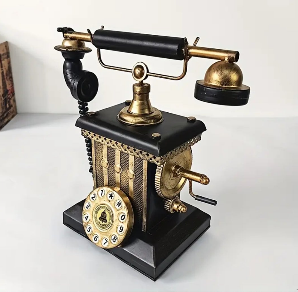 Vintage Cast Iron Telephone Model