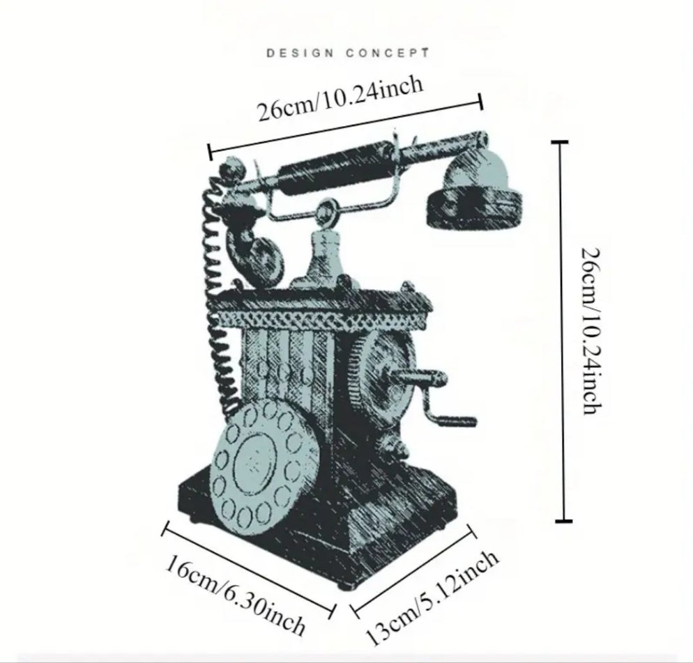 Vintage Cast Iron Telephone Model