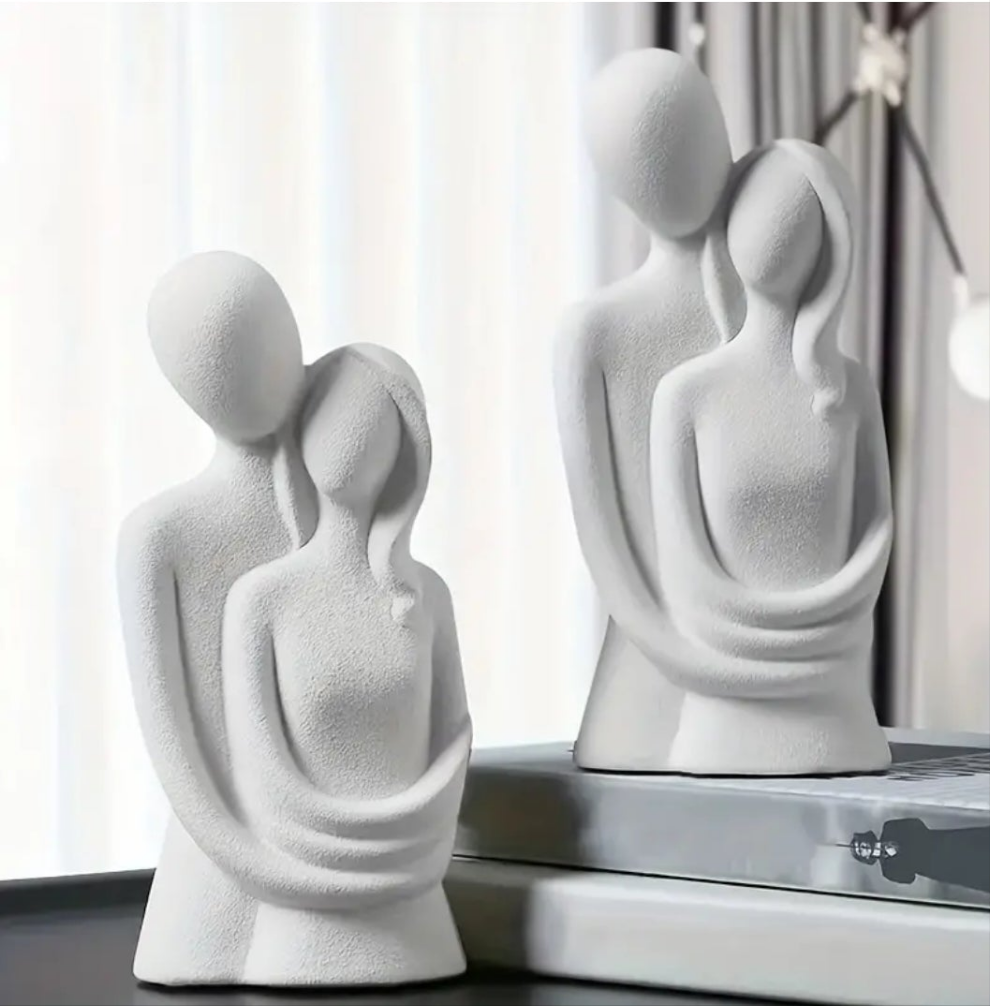 A Pair of Resin Acorn Bird Figurines, Hand-Painted