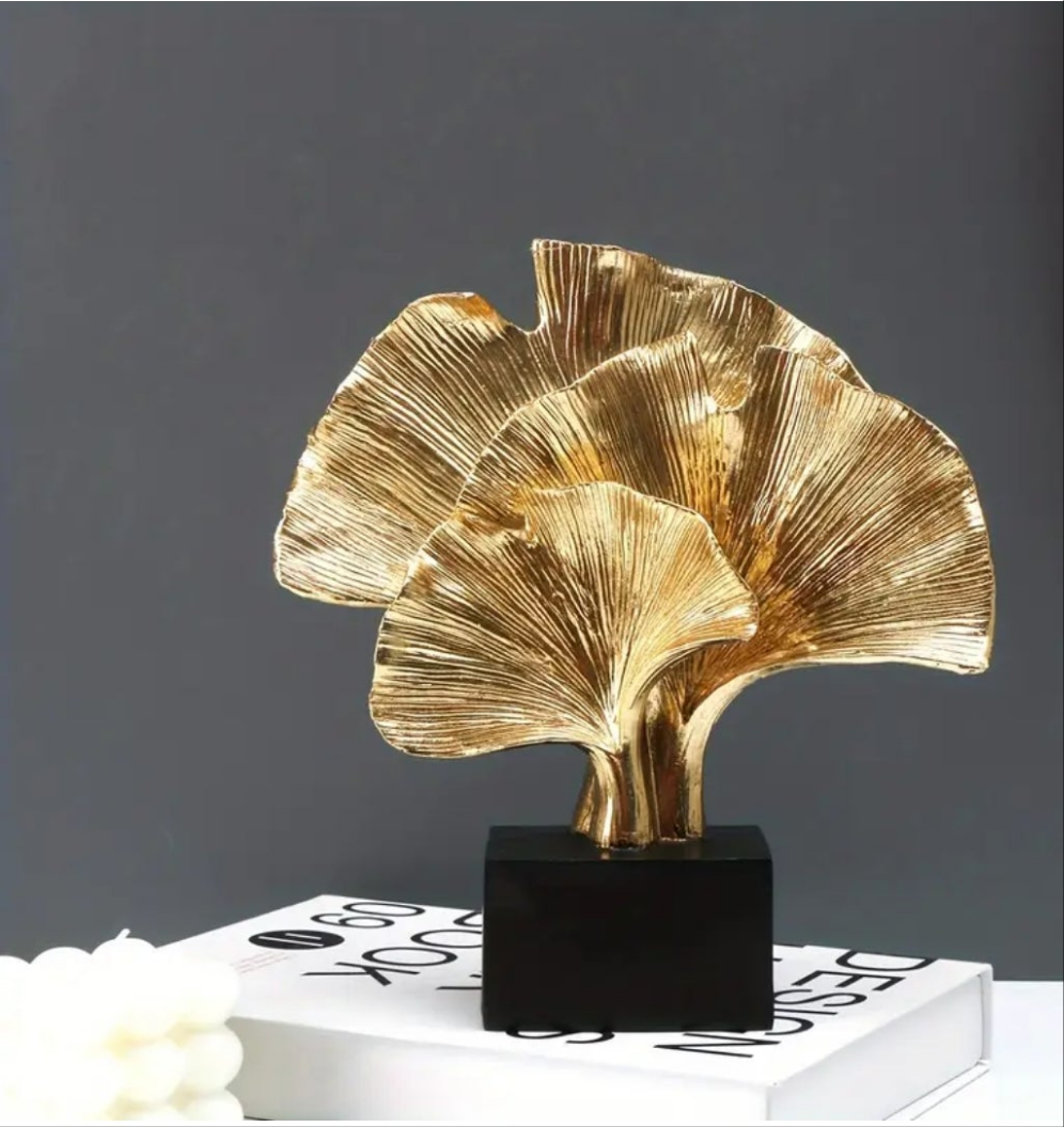 Resin Ginkgo Leaf Figurine