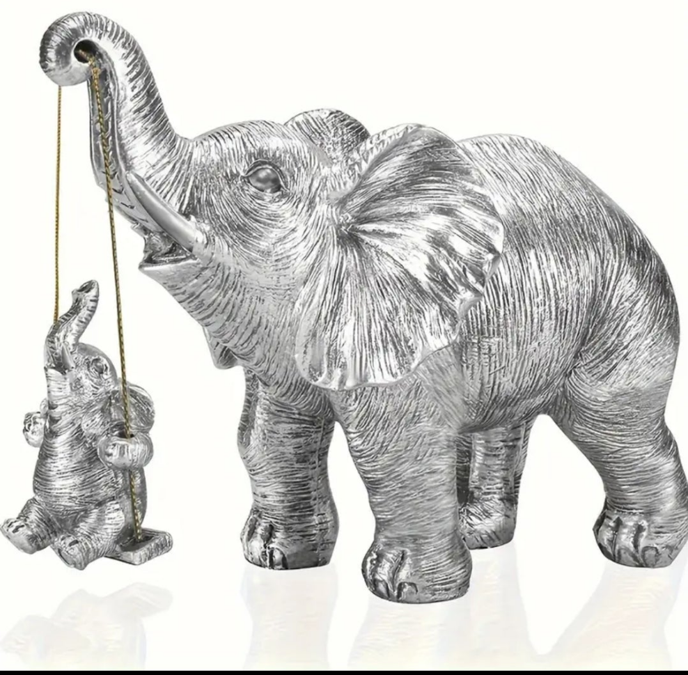 1 Piece, Silvery Elephant Statue Decoration