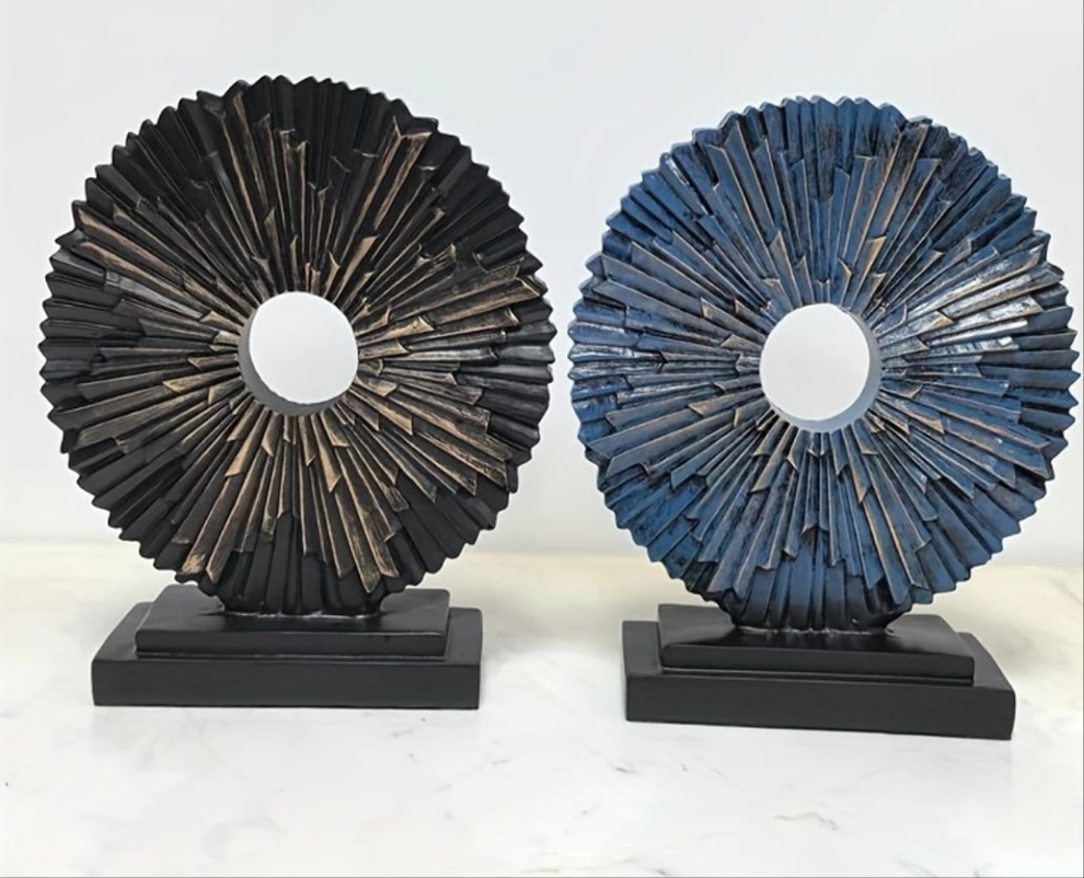 Resin Solar Flower Sculpture