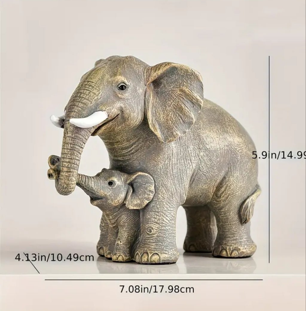 Charming Resin Elephant Figurine