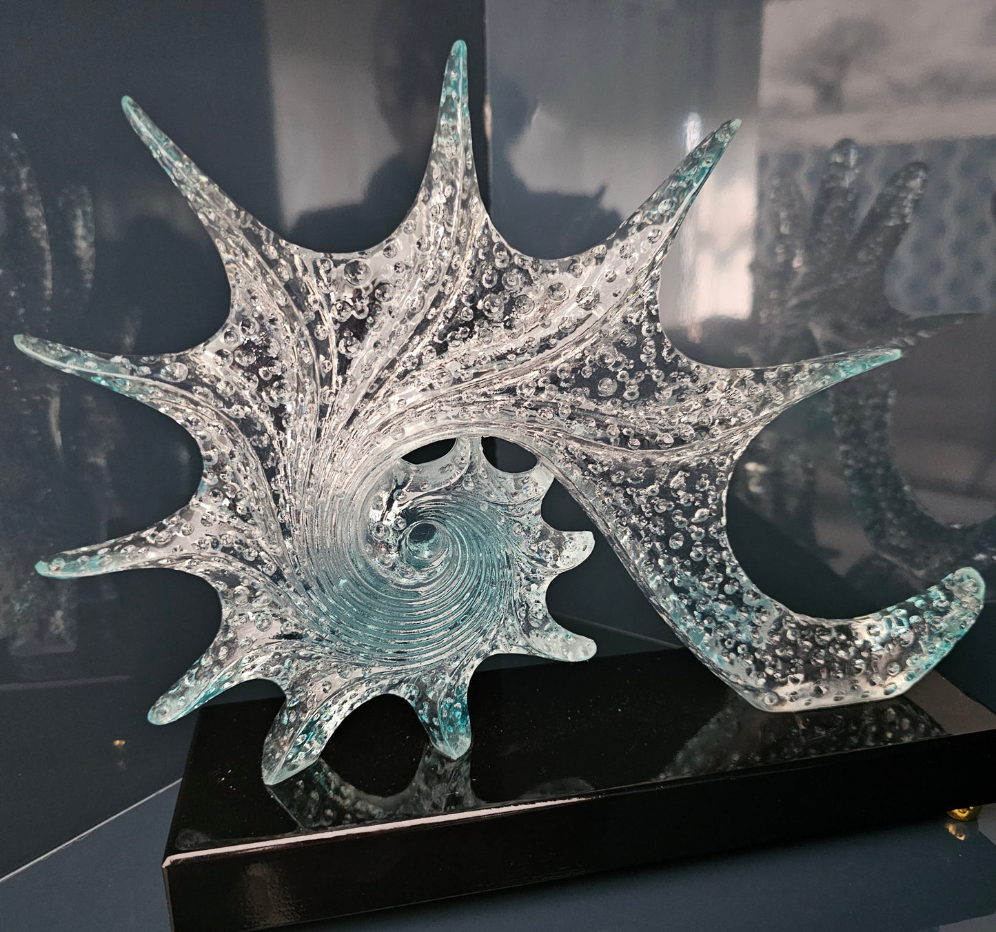 Elegant Blue-Tinted Starfish Sculpture
