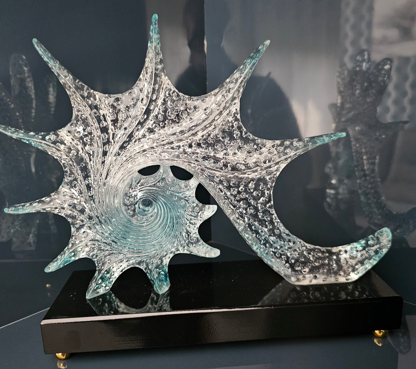 Elegant Blue-Tinted Starfish Sculpture