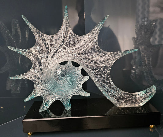 Elegant Blue-Tinted Starfish Sculpture
